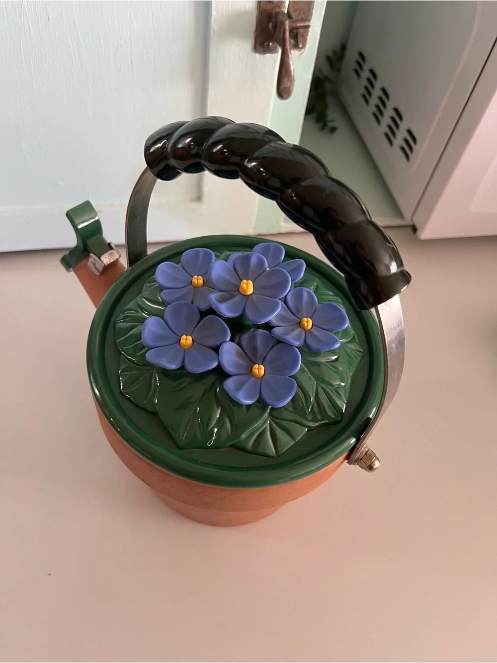 Rare 1990’s Vintage Whistling Ancona Flowerpot Teapot